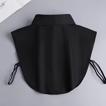 Women's Detachable Striped Fake Collar - Elegant Office & Formal Shirt
