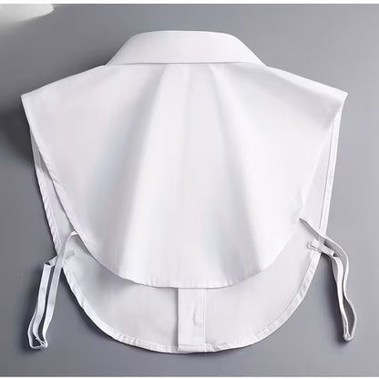 Women's Detachable Striped Fake Collar - Elegant Office & Formal Shirt
